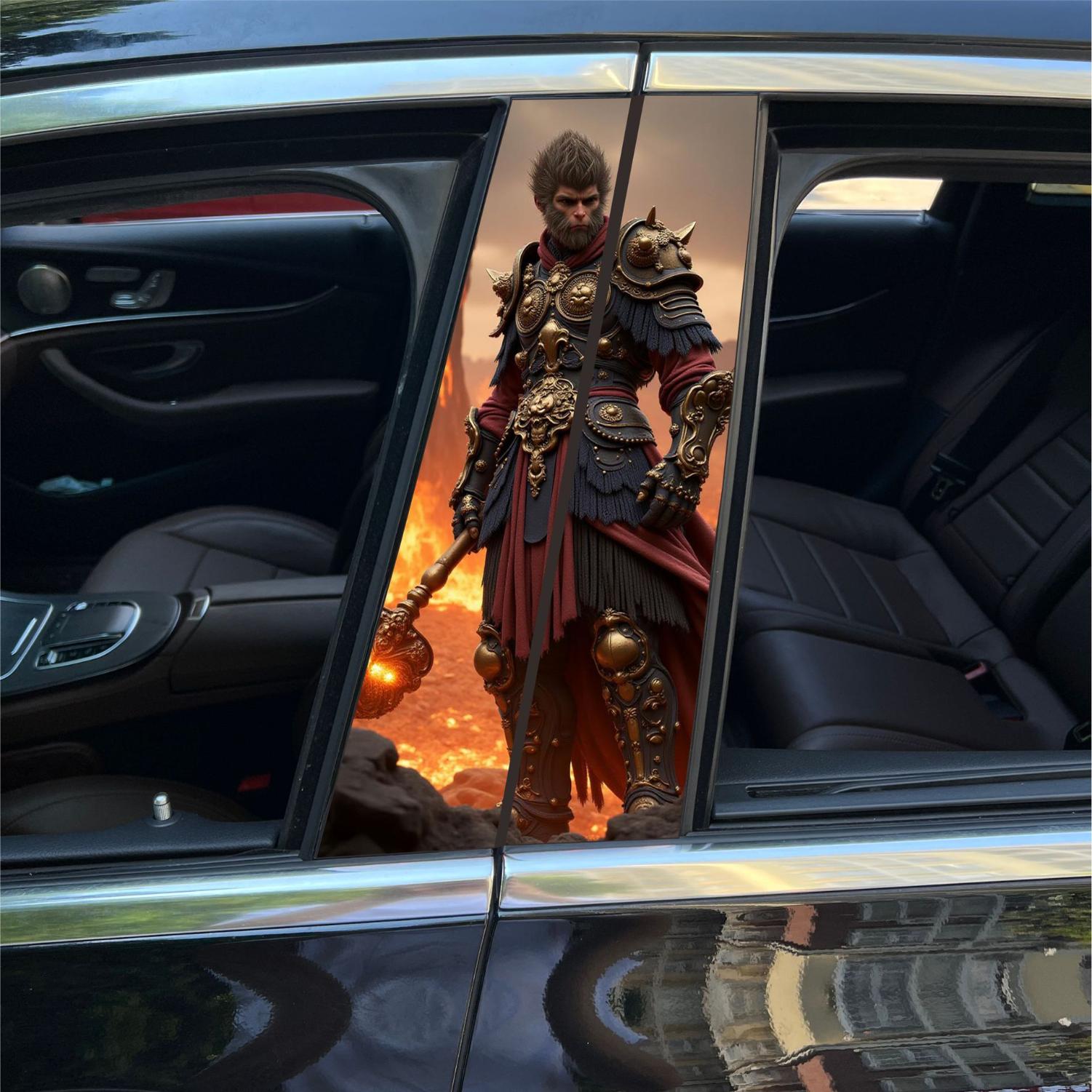 Universal Car Center B Pillar Sticker - Black Myth Wukong - OMOTOR