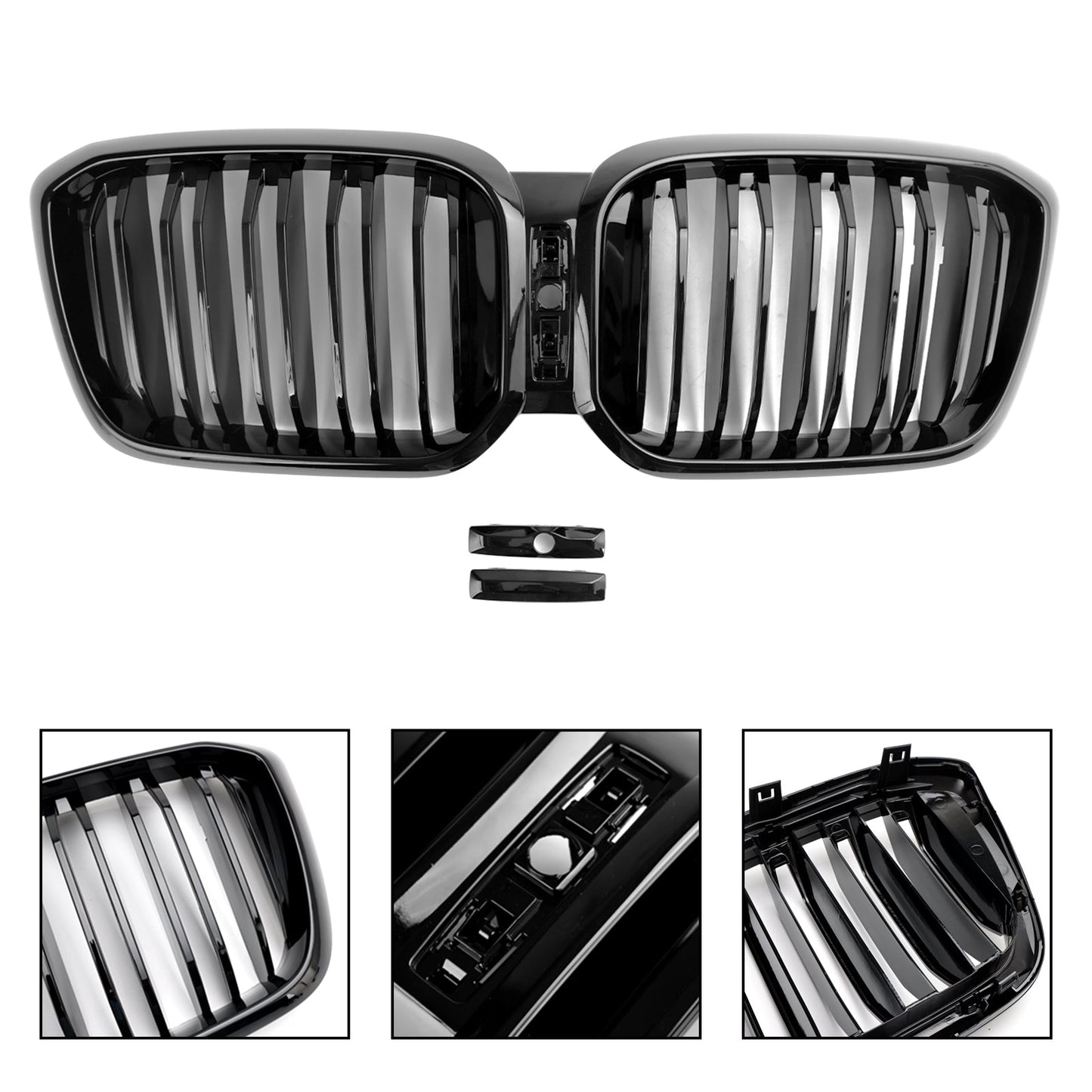 2022-2023 BMW X3 G01 X4 G02 Gloss Black Front Kidney Grille