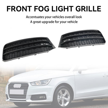 2015-2018 Audi A1 8X Front Bumper Fog Light Cover Grille — Pair (8XA807681B / 8XA807682B)