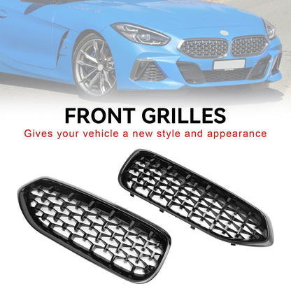 2019-2024 BMW Z4 G29 Diamond Style Gloss Black Front Kidney Grille (51138091295)