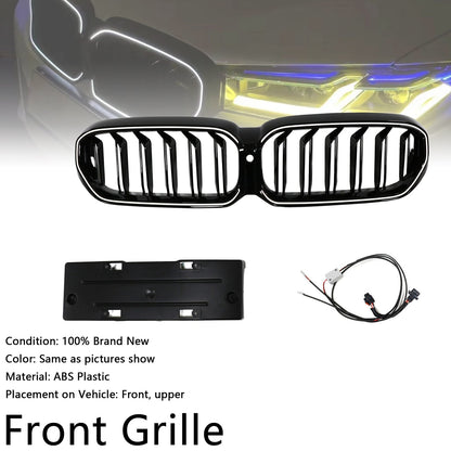 2021-2024 BMW 5 Series G30 G31 G38 Double Slat Gloss Black Front Kidney Grille