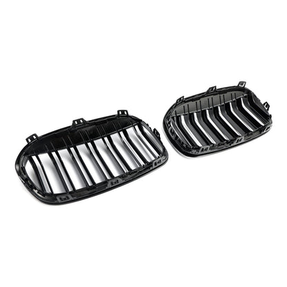 2018-2021 BMW 2 Series F45 F46 Gloss Black Front Kidney Grille — Pair