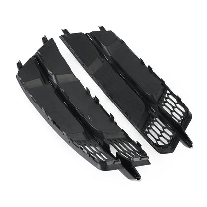 2016-2018 Audi A6 C7 S-Line Front Bumper Lower Grille — Black Chrome Pair