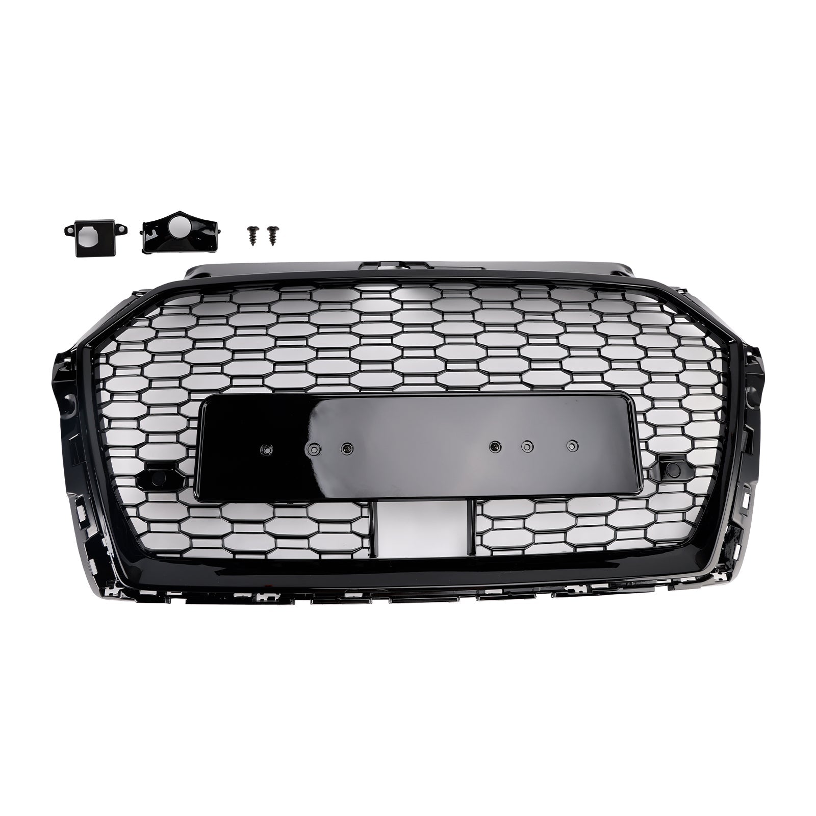 2017-2019 Audi A3 S3 RS3 Style Honeycomb Front Grille with ACC — Black