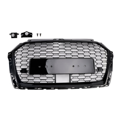2017-2019 Audi A3 S3 RS3 Style Honeycomb Front Grille with ACC — Black