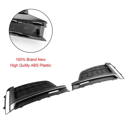 2018-2019 Audi A5 S-Line S5 Front Bumper Fog Light Grille Cover Trim — Pair (8W6807682FRU6)