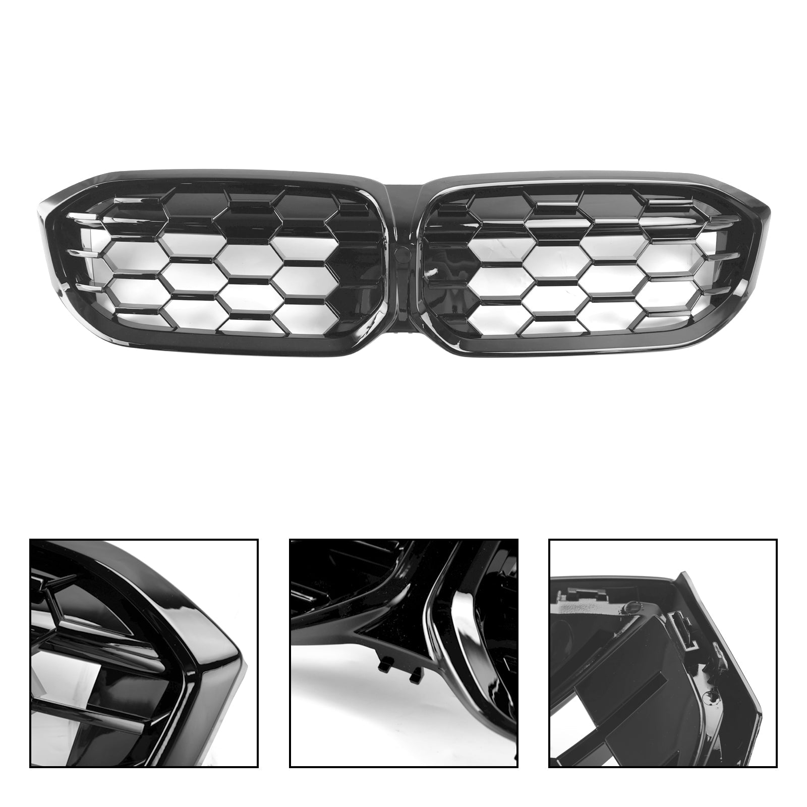 2023-2024 BMW 3 Series G20 320i 330i M340i Gloss Black Front Kidney Grille