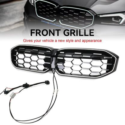 2023-2024 BMW 3 Series G20 G21 G28 Diamond Black Silver Front Kidney Grille Mesh