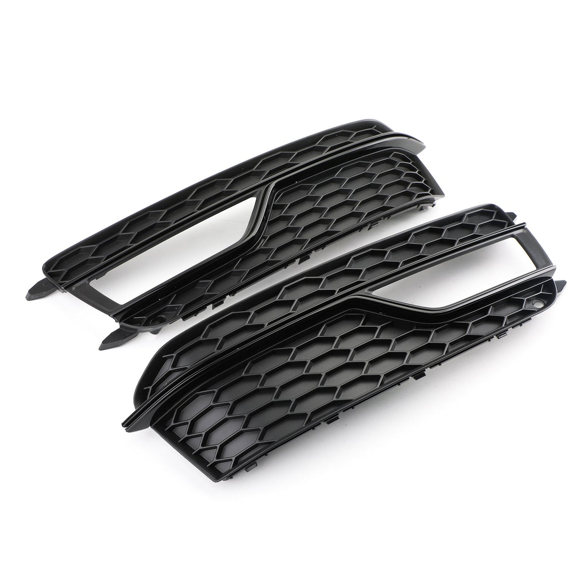 2013-2016 Audi A5 S5 Black Front Fog Lamp Trim Grill — Pair (8T0807681K)