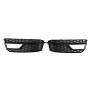 2013-2016 Audi A5 S-Line Black Front Fog Lamp Trim Grill — Pair (8T0807681K)
