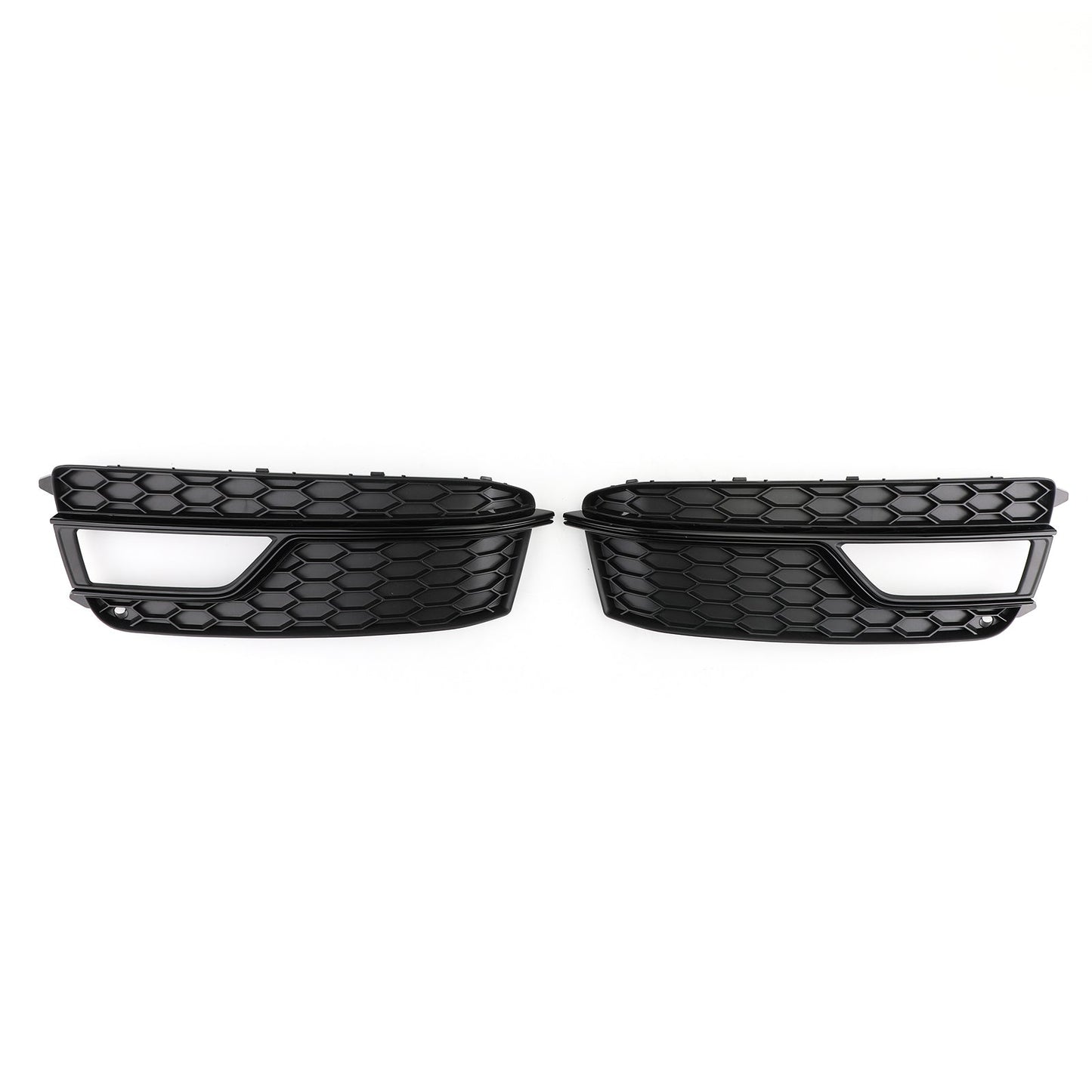 2013-2016 Audi A5 S5 Black Front Fog Lamp Trim Grill — Pair (8T0807681K)