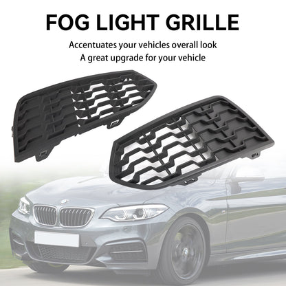 2012-2017 BMW 2 Series F23 M Sport Front Bumper Fog Light Grille — Pair (51118056797 / 51118056798)