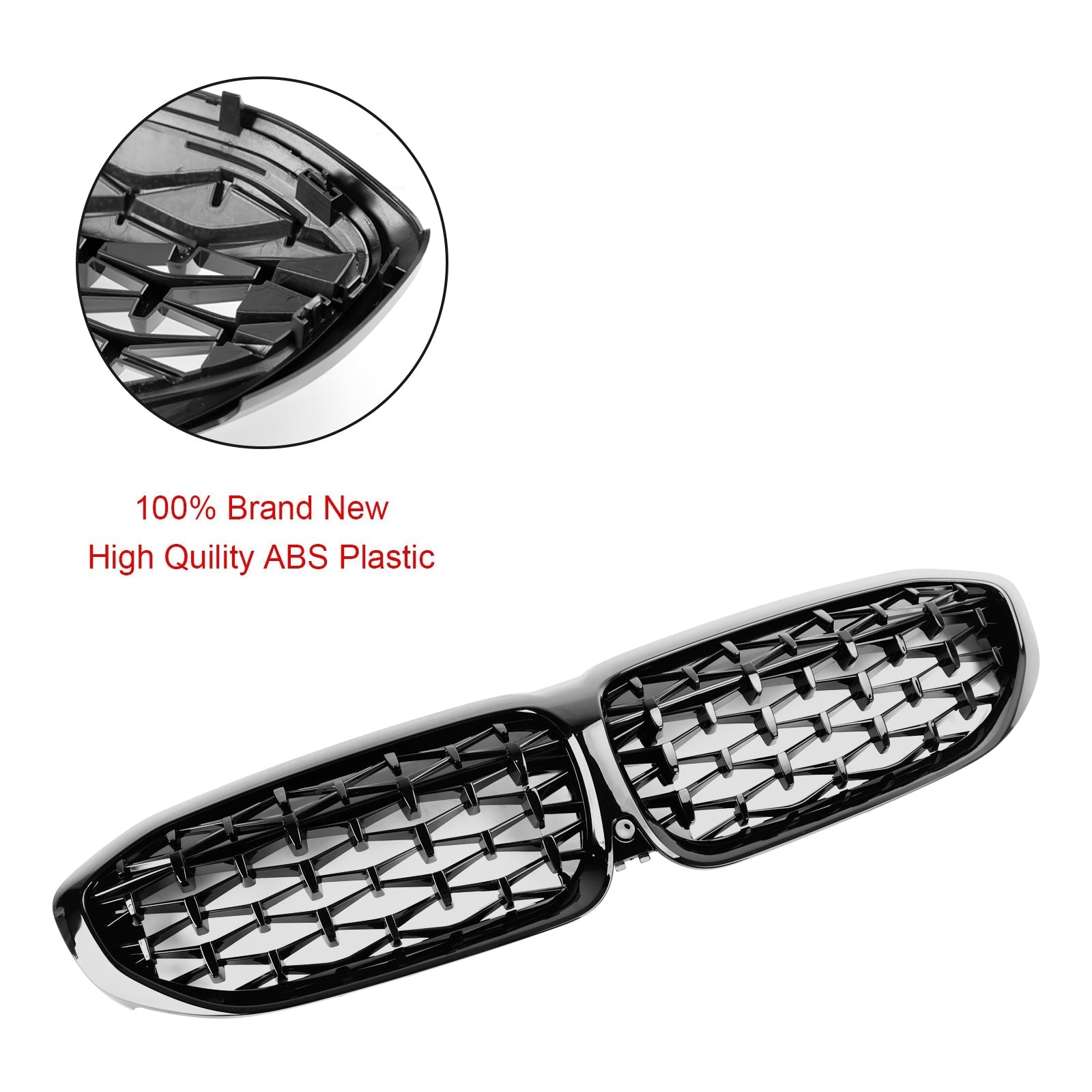 2019-2022 BMW 3 Series G20 G28 Diamond Black Front Kidney Grille (51138072085)