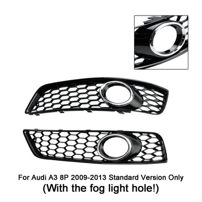 2009-2013 Audi A3 8P Standard Version Honeycomb Front Bumper Fog Light Grille Cover