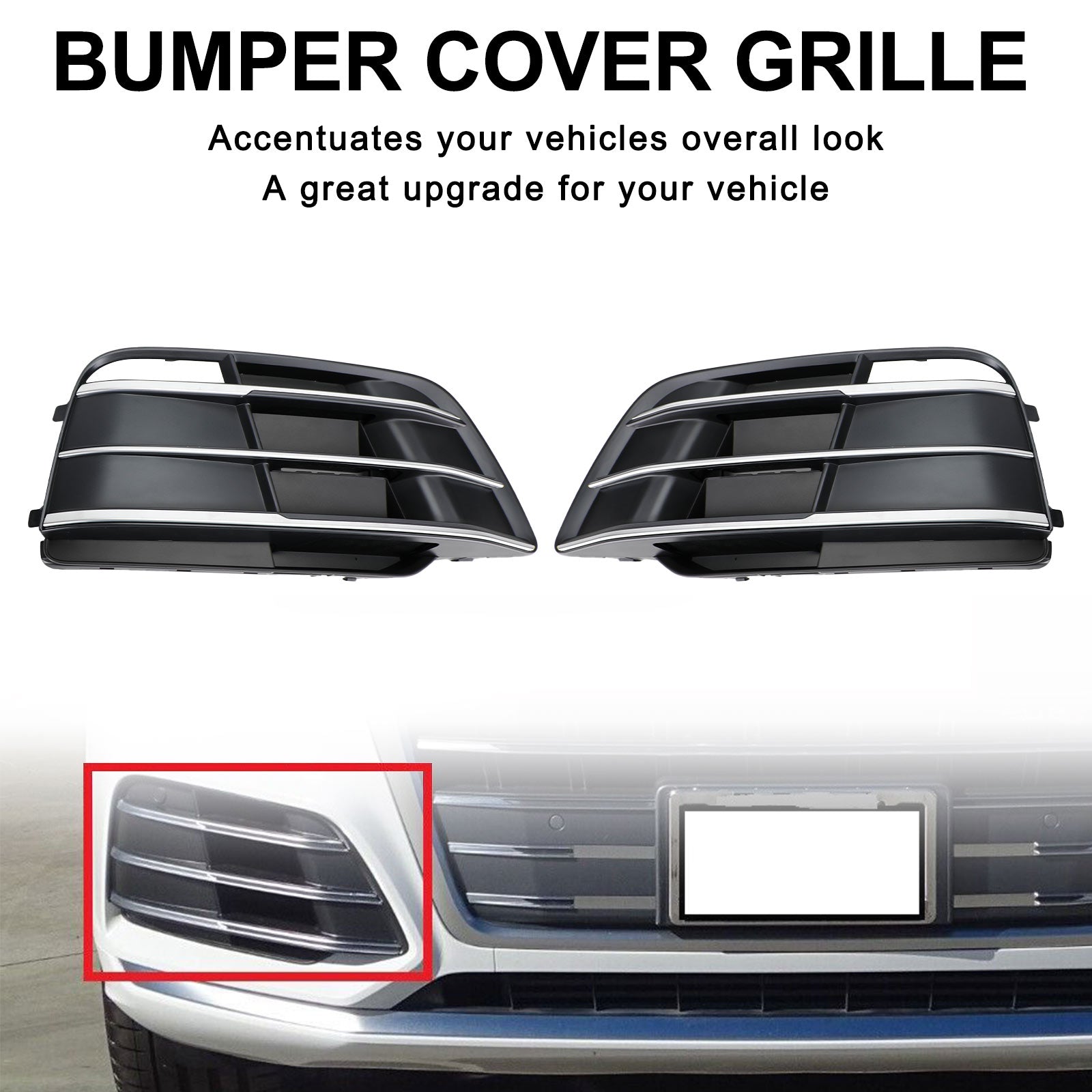 2018-2022 Audi SQ5 Q5 S-Line Front Bumper Grille (80A807679MRU6 / AU8076799)