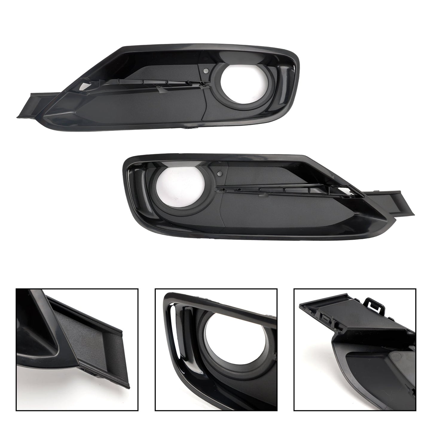 2013-2015 BMW 335i 335i xDrive Front Bumper Fog Light Grille Cover — Pair (51117300739 / 51117300740)