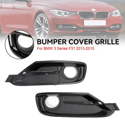 2013-2015 BMW 3 Series F31 Front Bumper Fog Light Grille Cover — Pair (51117300739 / 51117300740)