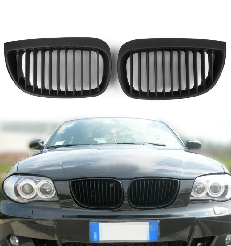 2004-2007 BMW 1 Series E81 E87 Sport Matte Black Front Kidney Grille