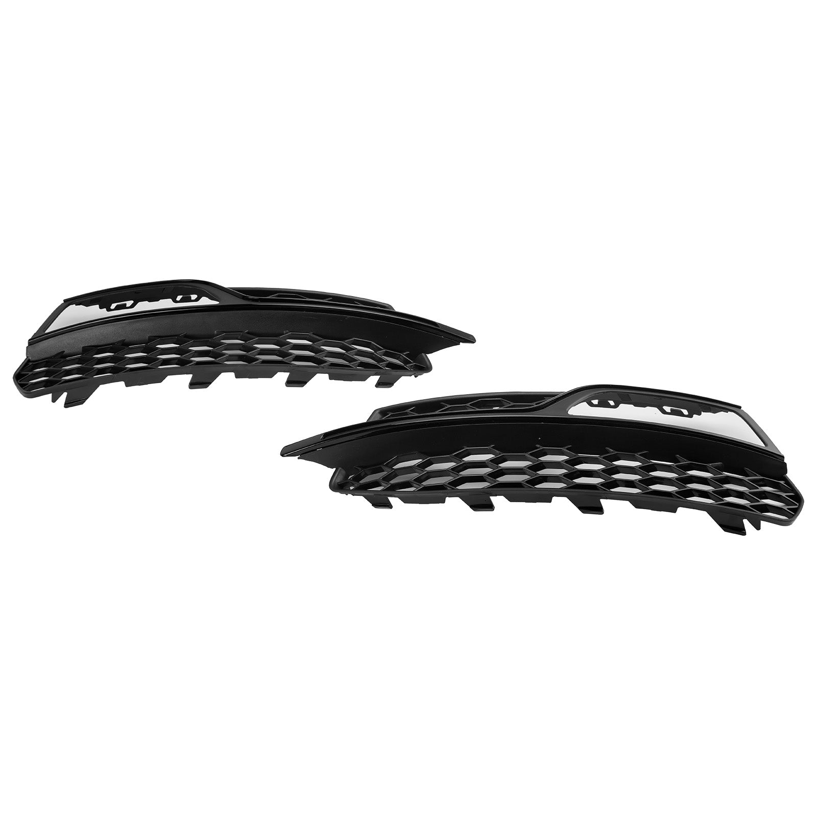 2013-2016 Audi A3 S-Line Front Lower Bumper Fog Light Cover Grille — Pair (8V3807681G / 8V3807682G)