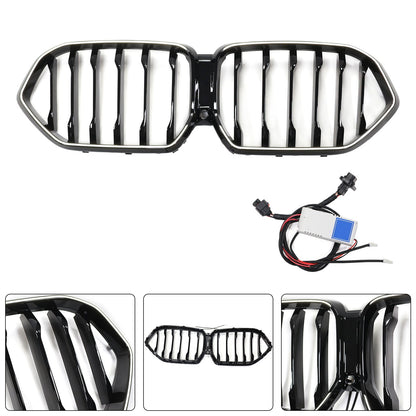 2020-2022 BMW X6 G06 M50i Black Front Bumper Grille with Camera Hole