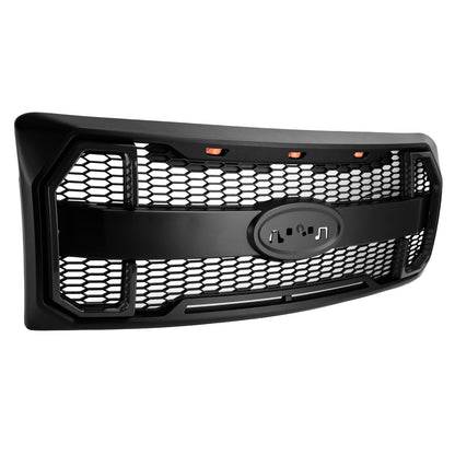 2009-2014 Ford F150 Matte Black Raptor Style Front Bumper Grille Grill Generic