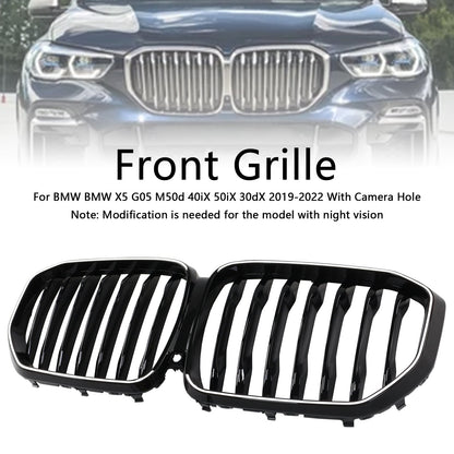 2019-2022 BMW X5 G05 M-Performance Gloss Black Front Kidney Grille (51137454887)