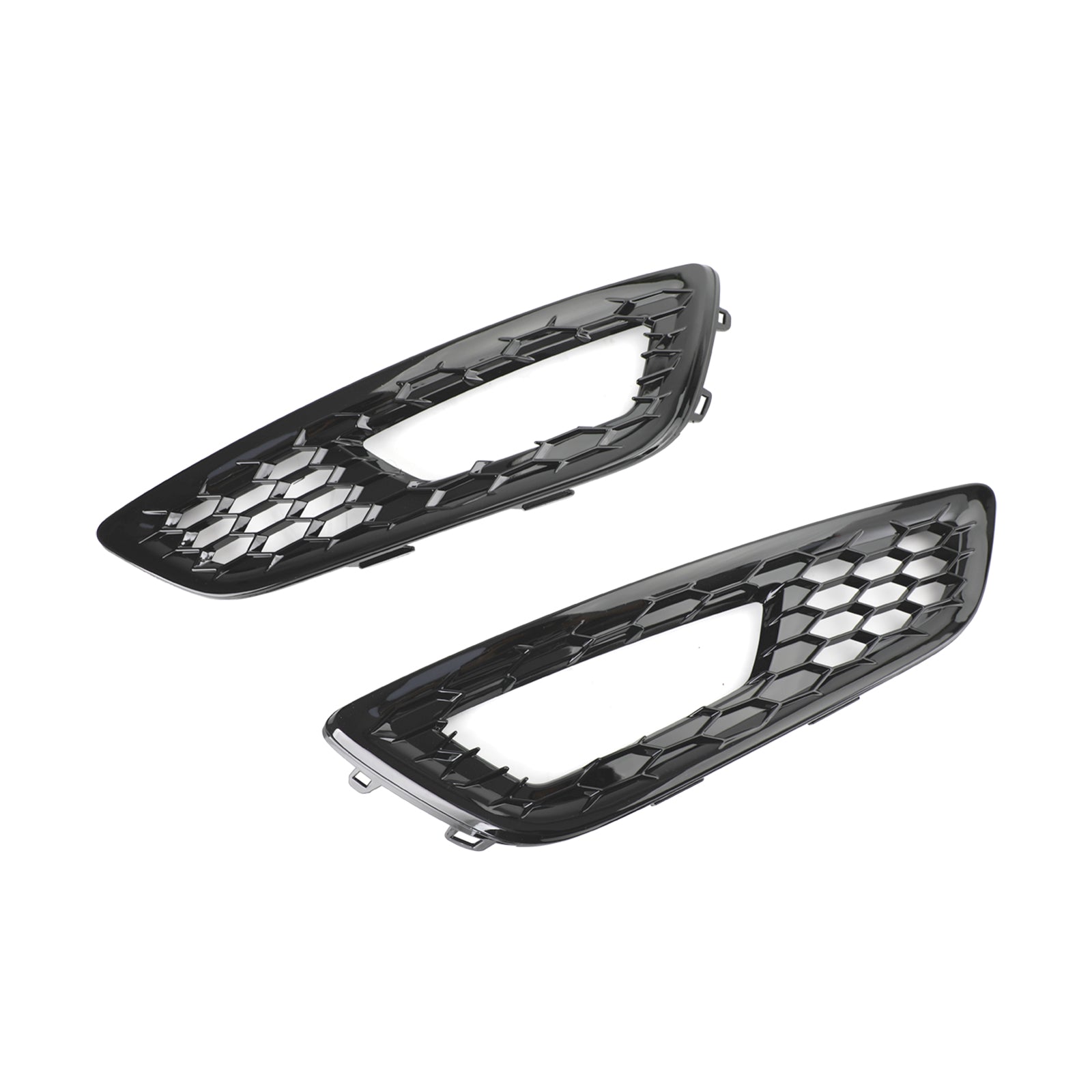 2015-2017 Ford Focus Pair Front Bumper Fog Light Lamp Cover Bezel Grill F1EZ15200A F1EZ15201A