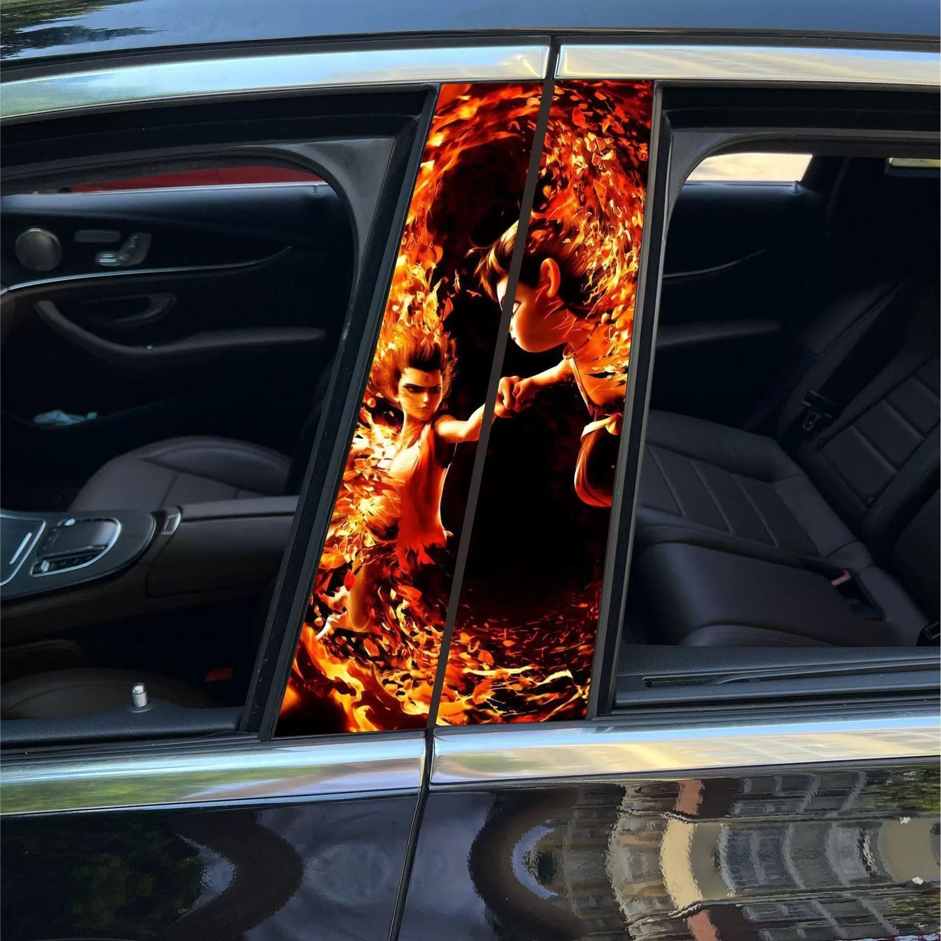 Universal Car Center B Pillar Sticker - Nezha's Demon Child's Rebellion in the Sea Series - OMOTOR