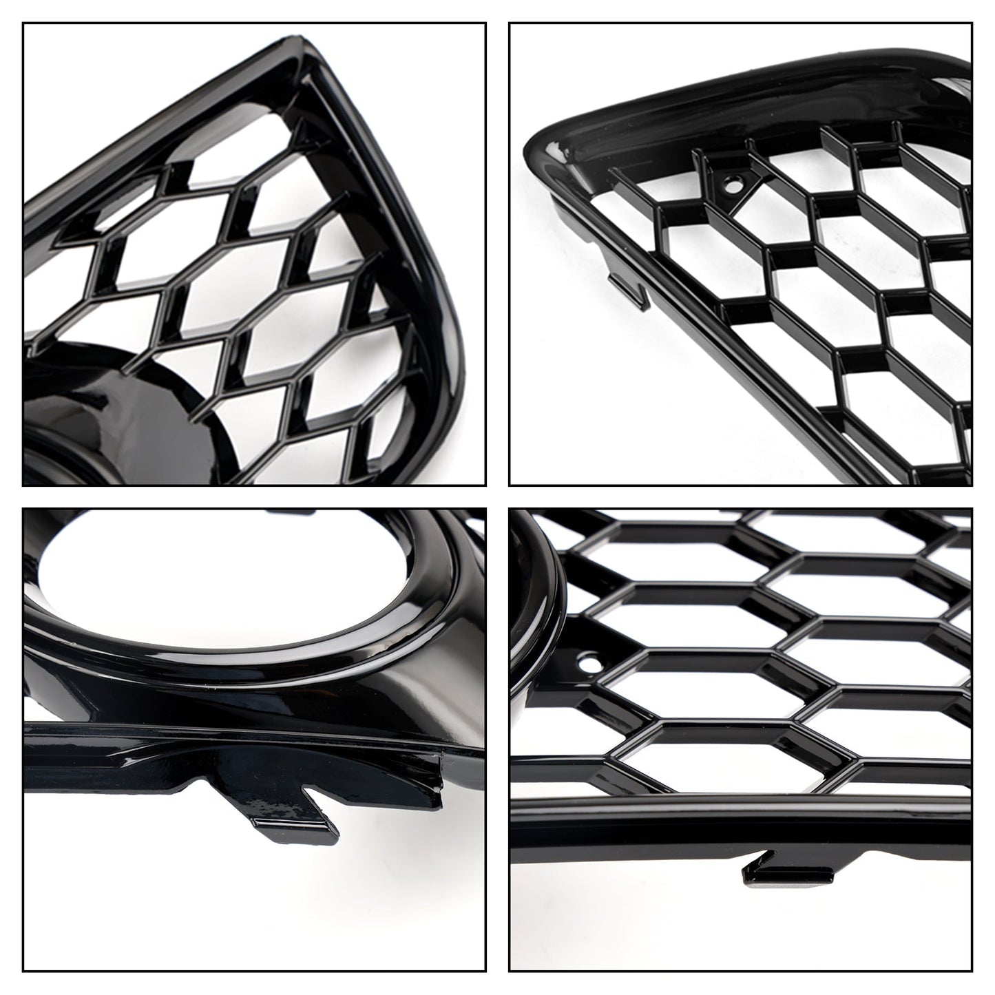 2009-2013 Audi A3 8P Standard Version Honeycomb Front Bumper Fog Light Grill Cover