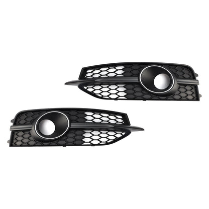 2012-2015 Audi A7 S-Line S7 Black Front Bumper Fog Light Grille Cover