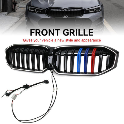 2023-2024 BMW 3 Series G20 G21 G28 Gloss Black Front Kidney Grille Mesh