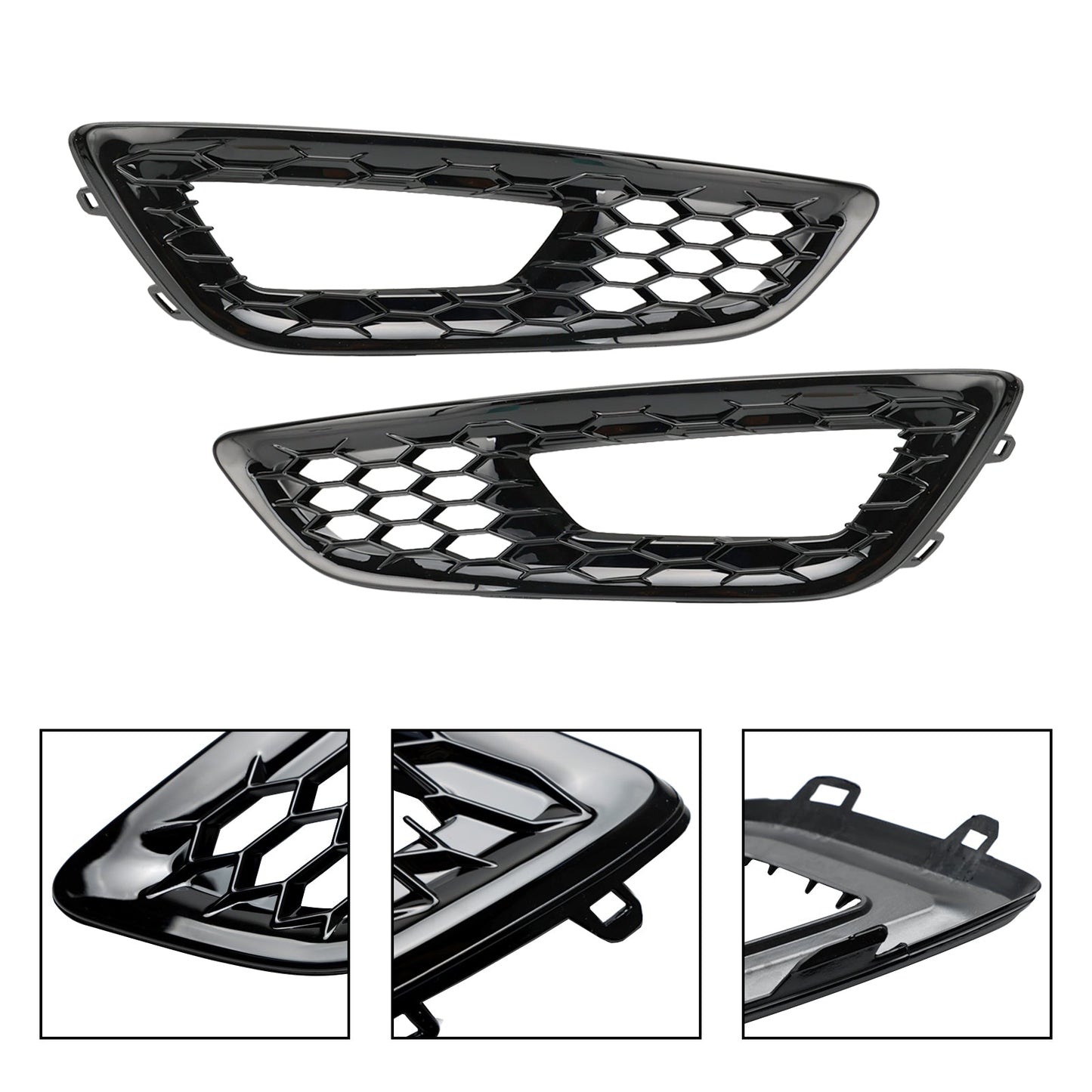 2015-2018 Ford Focus 2PCS Front Bumper Fog Light Lamp Cover Bezel Grille F1EZ15266D F1EZ15266G