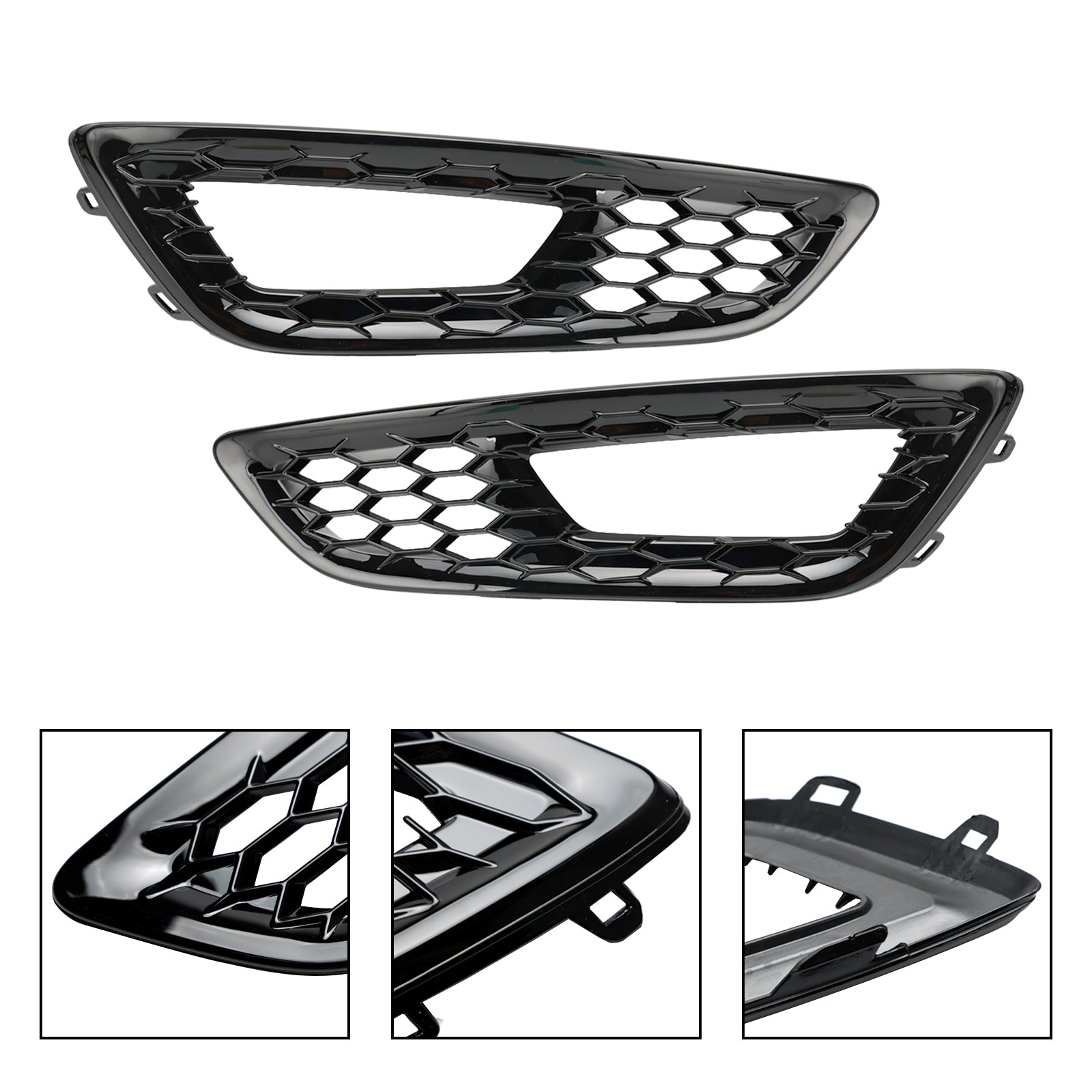 2015-2018 Ford Focus 2PCS Front Bumper Fog Light Lamp Cover Bezel Grille F1EZ15266D F1EZ15266G