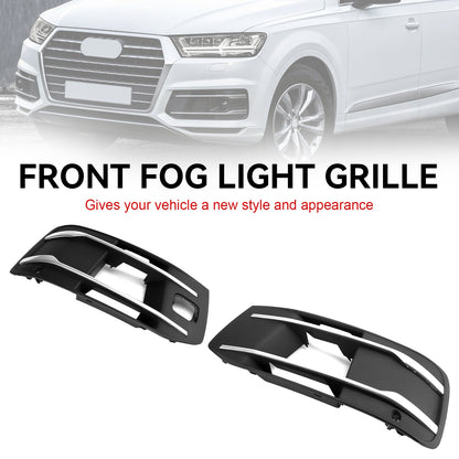 2016-2019 Audi Q7 Front Bumper Fog Light Grille Bezel Insert (4M0807682T4W3 / 4M0807682AAEFA)