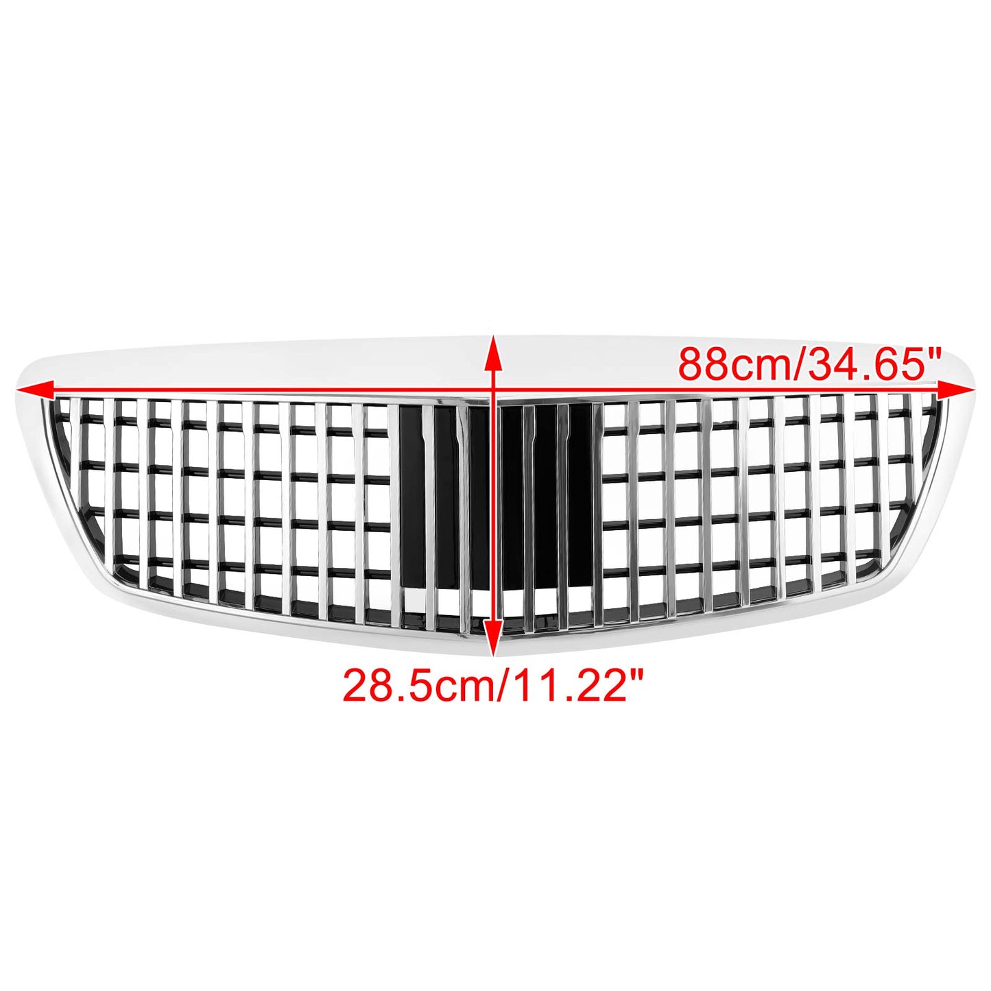2007-2009 Mercedes-Benz S-Class W221 S450 S550 S63 Maybach Style Chrome Grille (MB2055869)