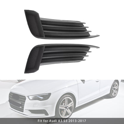 2013-2017 Audi A3 S3 Front Side Lower Bumper Grille Fog Light Grille — Pair (8V5807681 / 8V5807682)