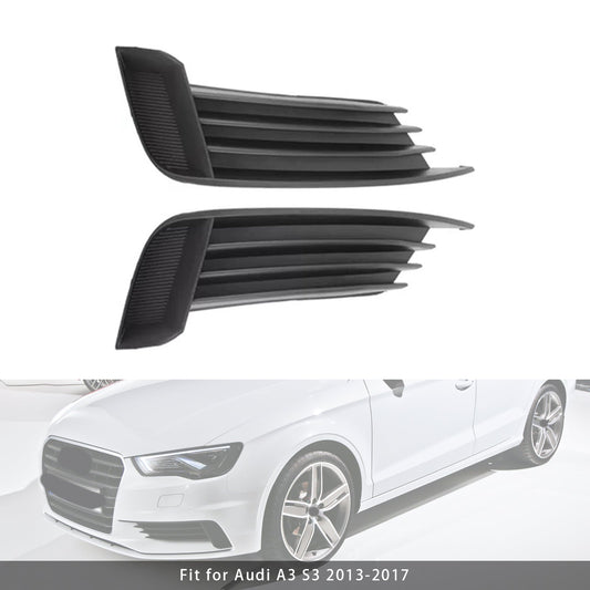 2013-2017 Audi A3 S3 Front Side Lower Bumper Grille Fog Light Grille — Pair (8V5807681 / 8V5807682)