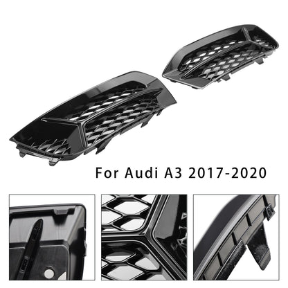 2017-2020 Audi A3 Front Bumper Grill Fog Light Cover Lamp Frame Trim
