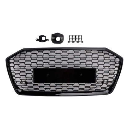 2019-2023 Audi A6 S6 RS6 Style Honeycomb Mesh Front Grille — Without ACC