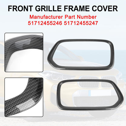 2018-2021 BMW X2 F39 Carbon Fiber Front Bumper Grill Frame Cover Trim