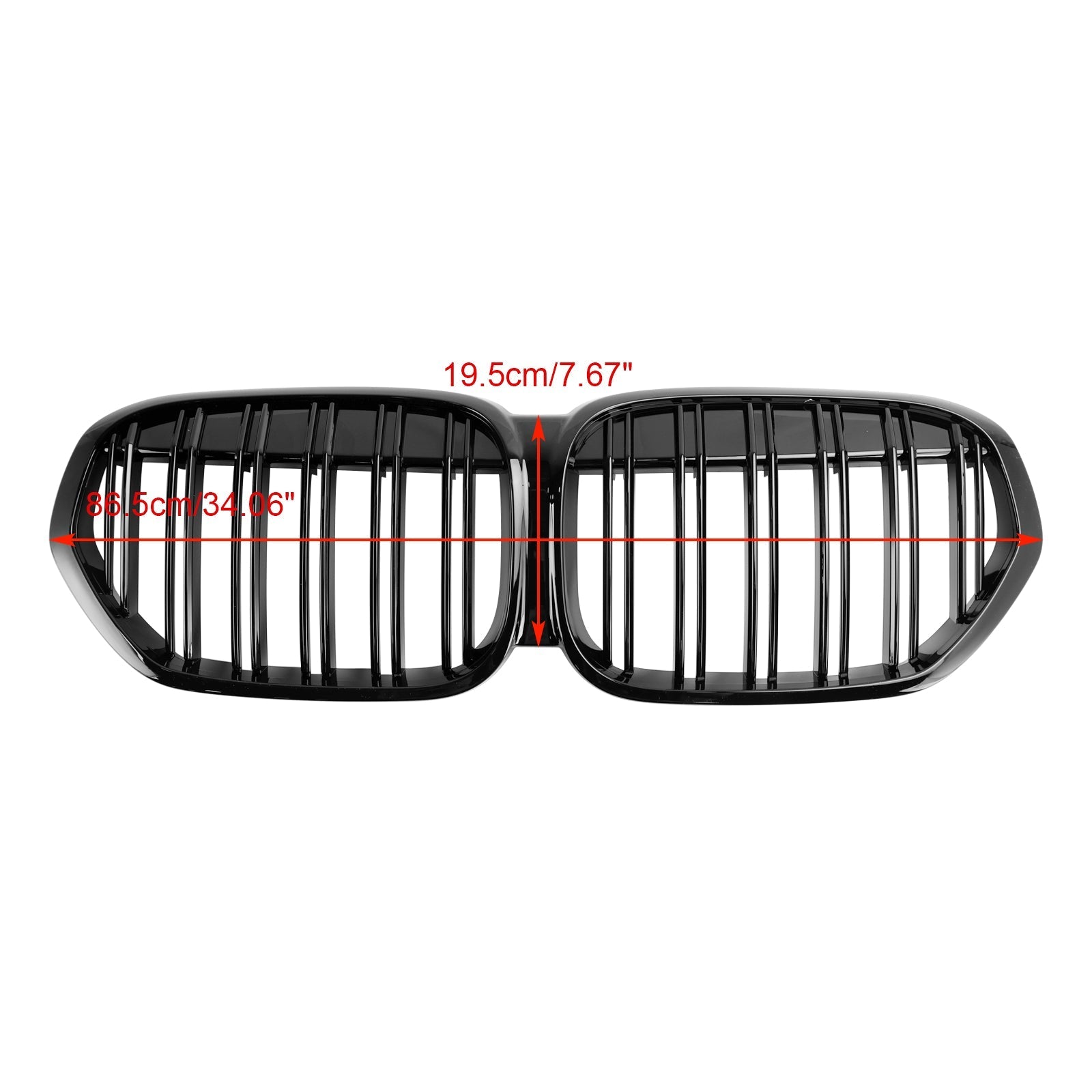 2019-2021 BMW X1 F48 F49 Dual Slat Gloss Black Front Kidney Grille