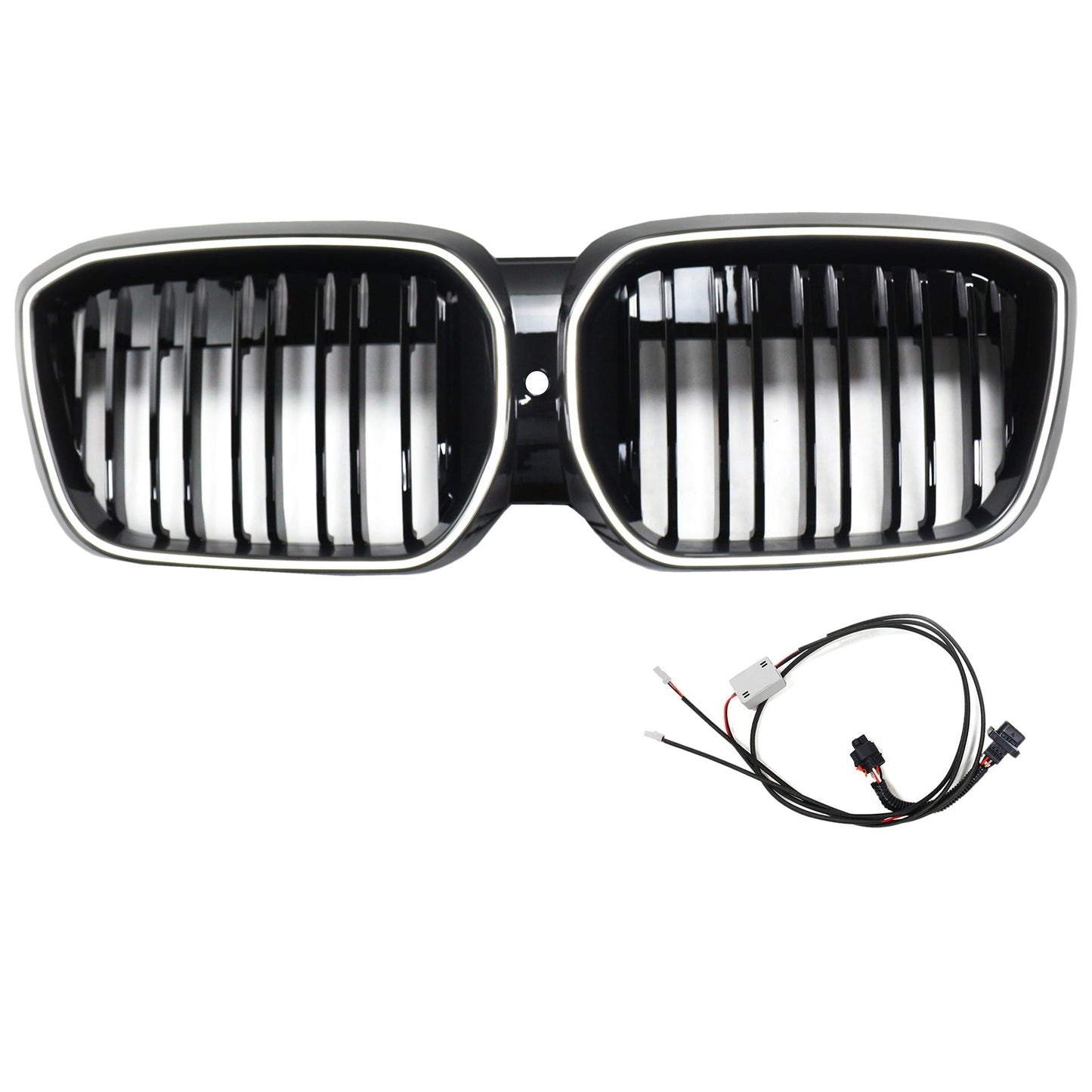 2022-2024 BMW iX3 G08 LCI Double Slat Black Front Kidney Grille