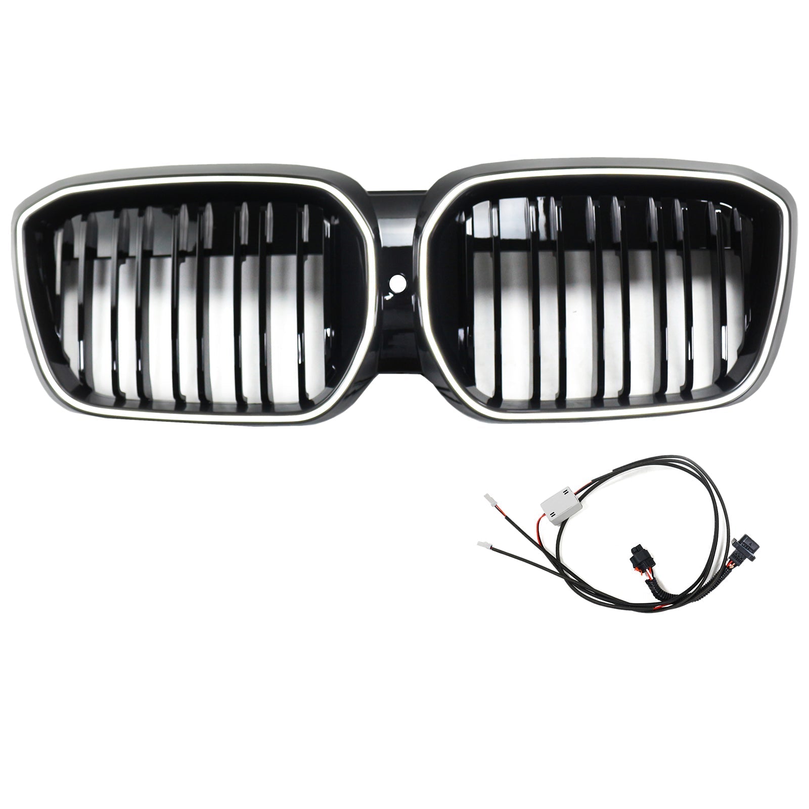 2022-2024 BMW iX3 G08 LCI Double Slat Black Front Kidney Grille
