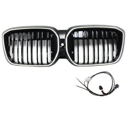 2022-2024 BMW iX3 G08 LCI Double Slat Black Front Kidney Grille