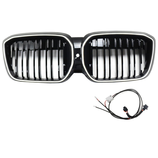2022-2024 BMW iX3 G08 LCI Double Slat Black Front Kidney Grille