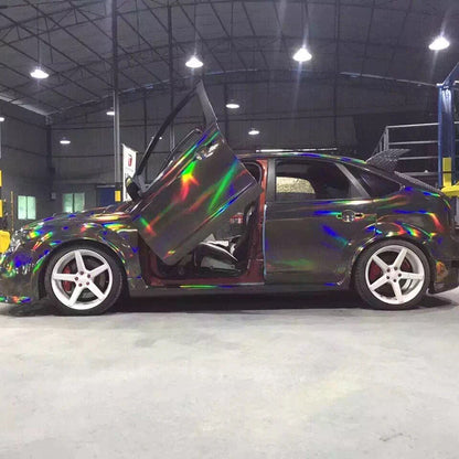 Chrome Holographic Wrap Grey