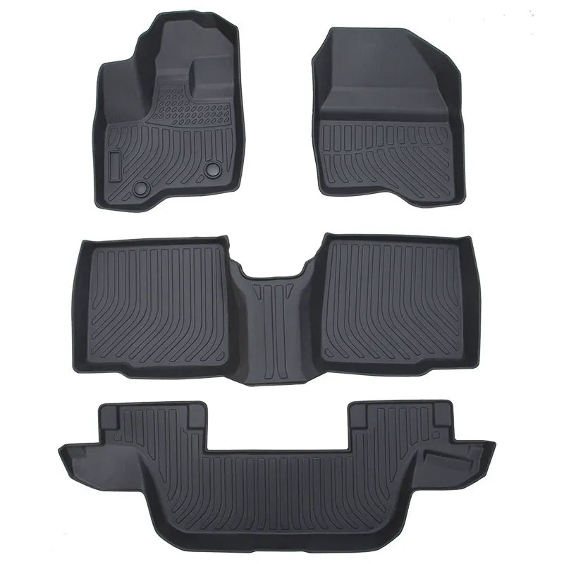 Custom TPE All-Weather Floor Mats for 2011-2014 Ford Explorer 7-Passenger (Bench Seat)