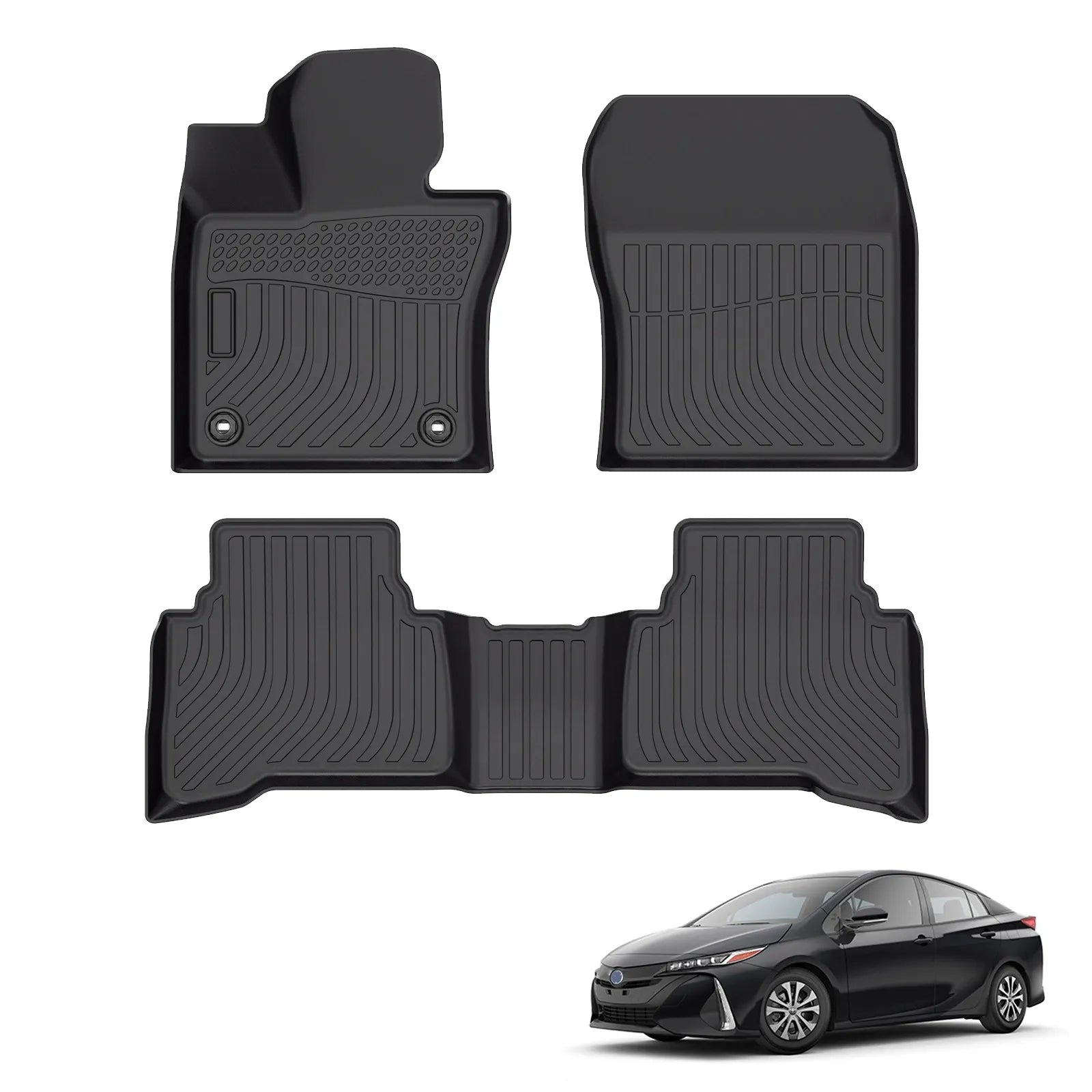 Custom TPE All-Weather Floor Mats for 2023-2025 Toyota Prius Prime
