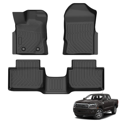 for 2021 Ford Ranger Cabina Y Media TPE Car Floor Mats