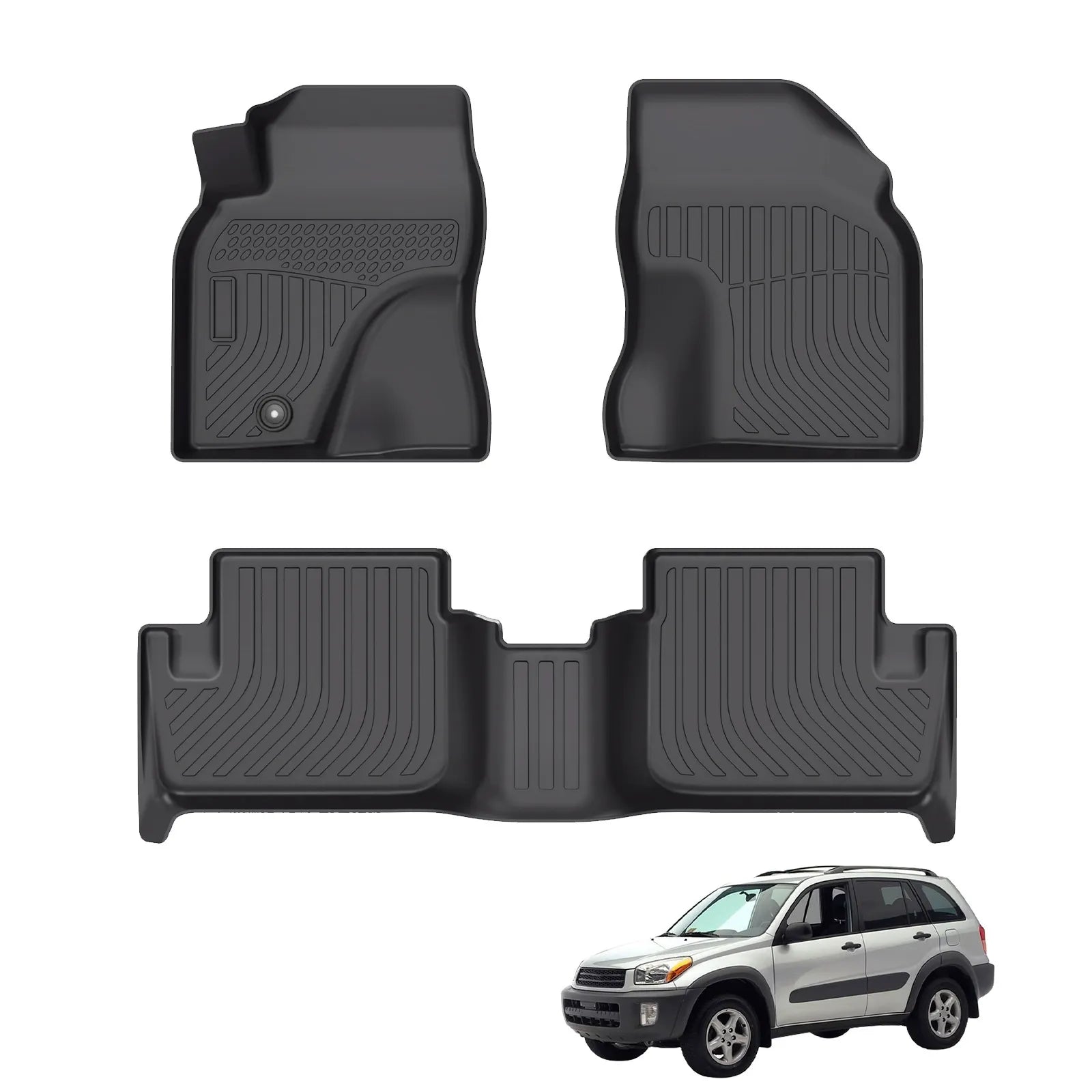 Custom TPE All-Weather Floor Mats for 2001 Toyota RAV4